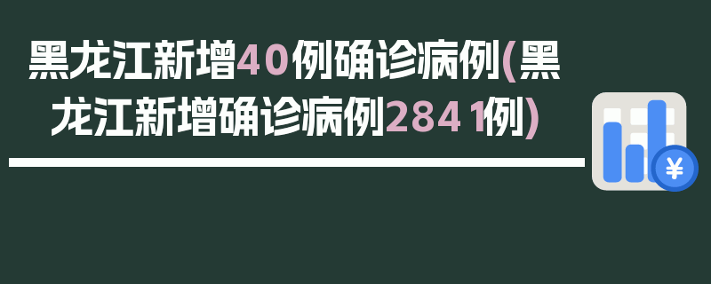 黑龙江新增40例确诊病例(黑龙江新增确诊病例2841例)