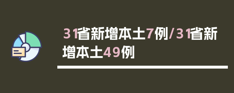31省新增本土7例/31省新增本土49例