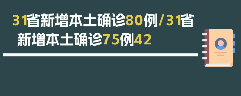 31省新增本土确诊80例/31省新增本土确诊75例42