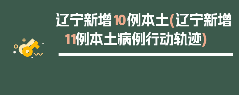 辽宁新增10例本土(辽宁新增11例本土病例行动轨迹)