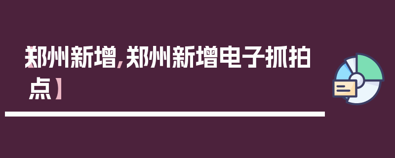 【郑州新增,郑州新增电子抓拍点】