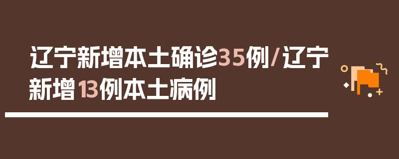 辽宁新增本土确诊35例/辽宁新增13例本土病例